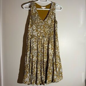 Mustard Floral Rachel Ashwell Dress XS
